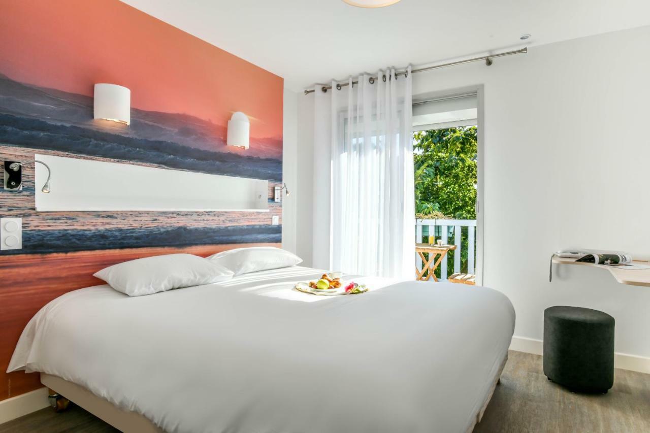 Les Vagues Hotel Restaurant Biscarrosse-Plage Exterior foto